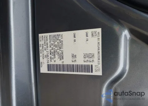 2020 Nissan Altima S Fwd z USA, uszkodzony, nr VIN 1N4BL4BV8LC258226